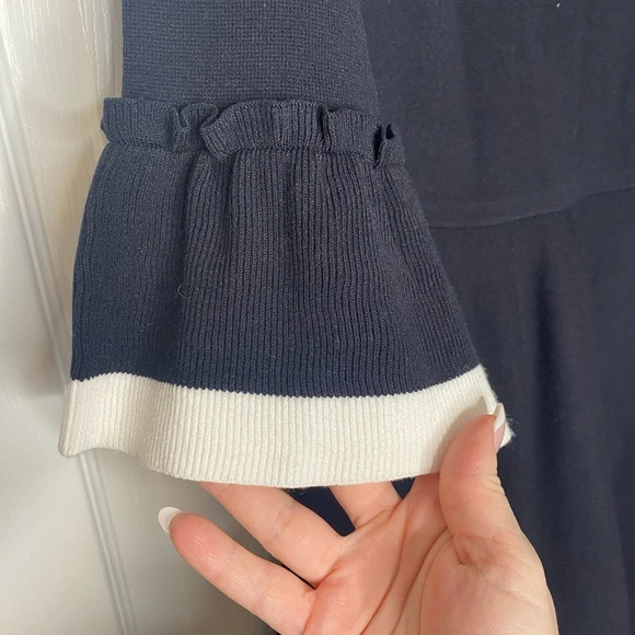 DRAPER JAMES Flutter Sleeve Black Sweater‎ Dress Size Small - Picture 10 of 10